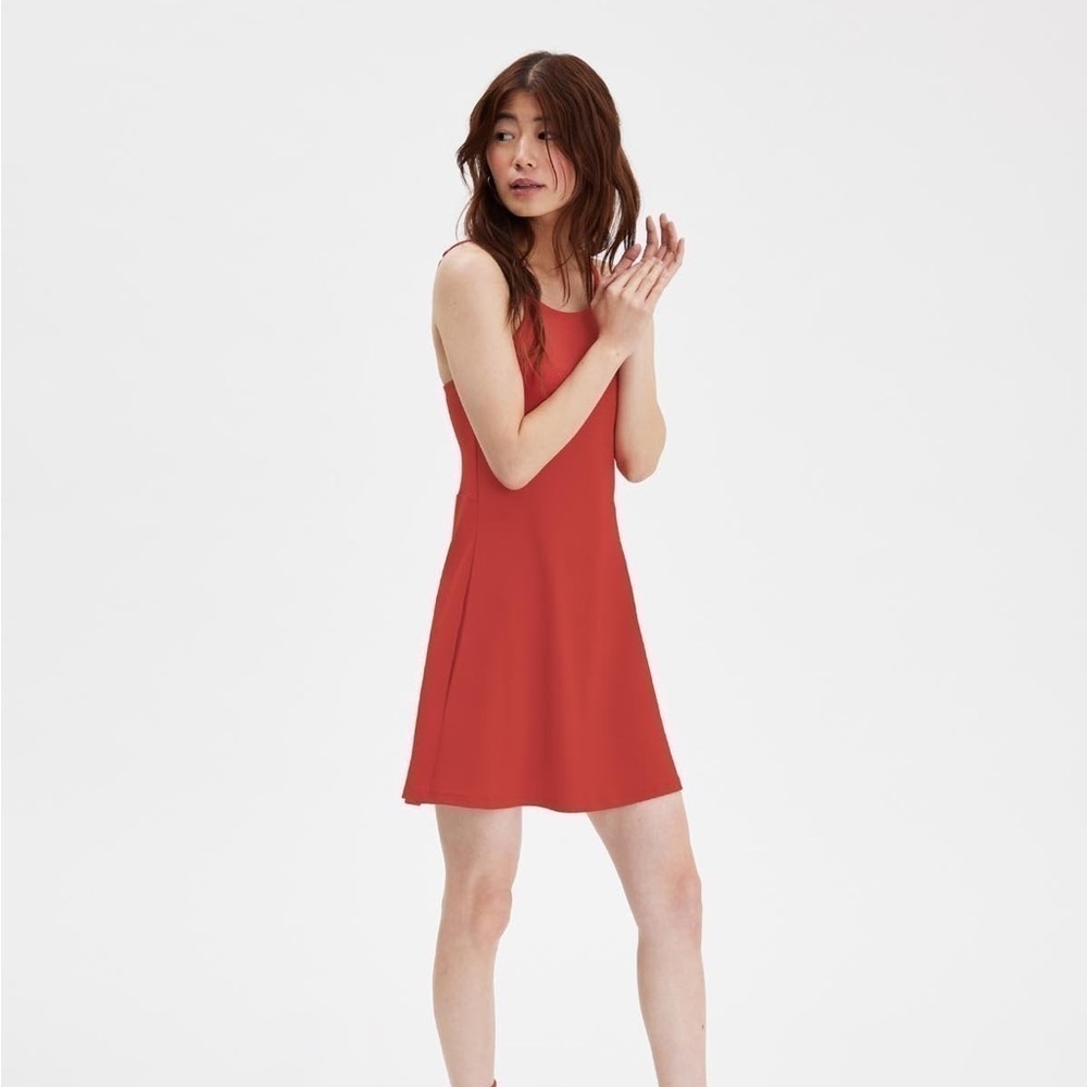 GIRLFRIEND COLLECTIVE Naomi Workout Dress In Lava